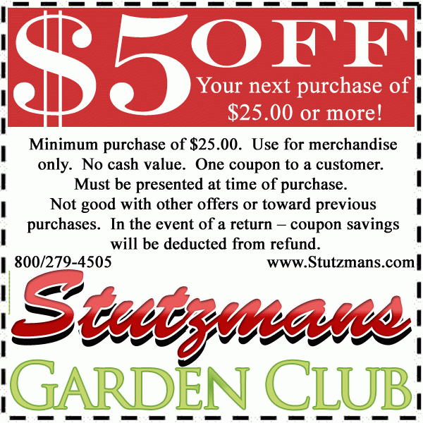 Your Thank You Coupon! :: Stutzmans Greenhouse | MyNewsletterBuilder