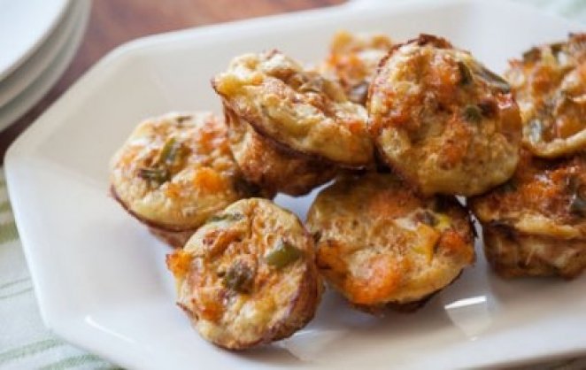 Mini Cajun Shrimp Frittatas