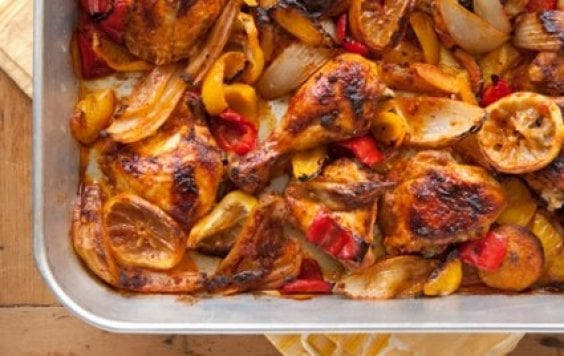 Peruvian-Style Roasted Chicken with Sweet Onions