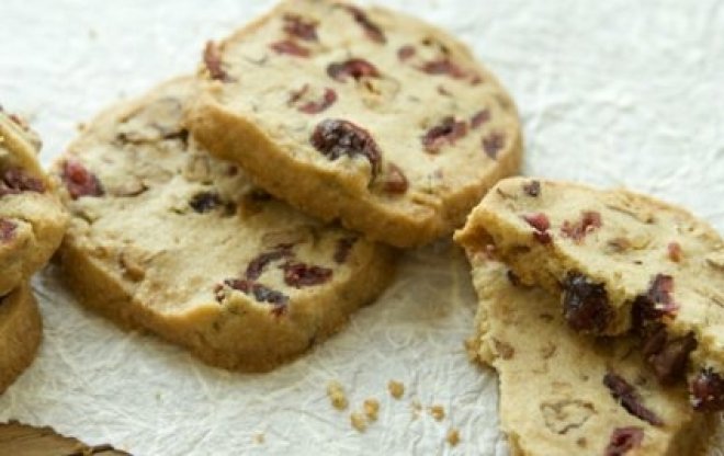 Cranberry Pecan Shortbread Cookies