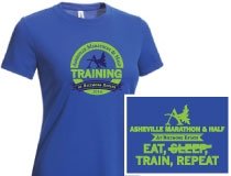 Official Asheville Marathon & Half Training tees