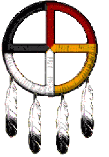 medicine wheel with feathers
