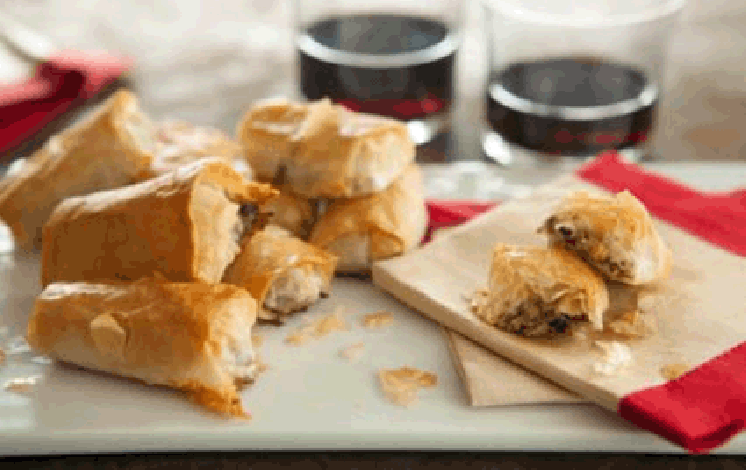 Mushroom and Brie Phyllo Bites