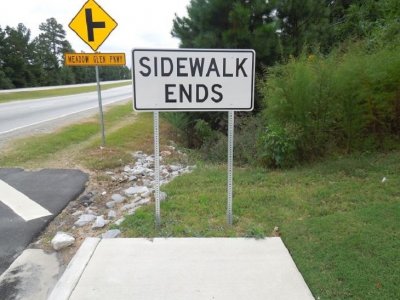 Sidewalk ends