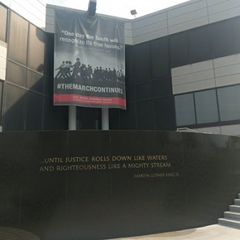 signage at the civil rights memorial