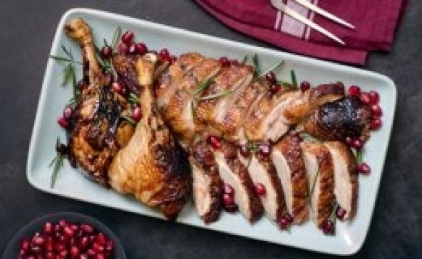 Roasted Duck with Pomegranate Glaze