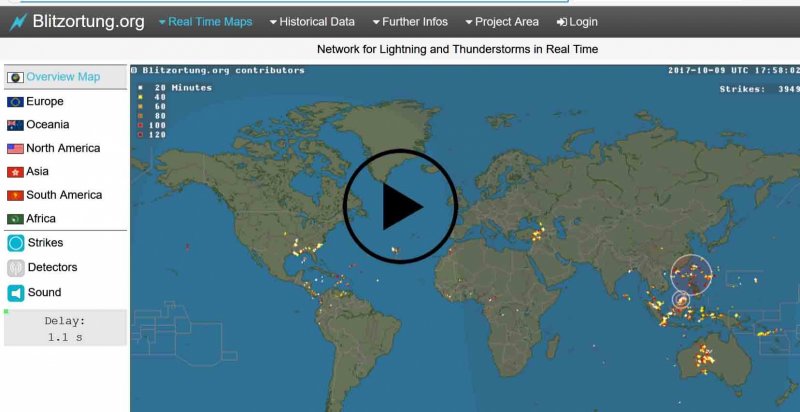 Lightning across the globe