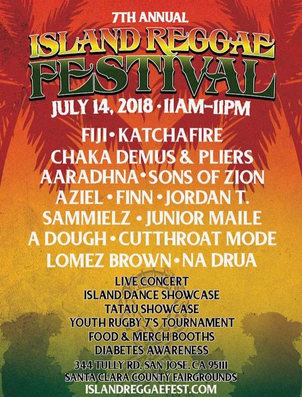 Fiji, Katchafire, Chaka Demus ~ Island Reggae Festival, July 14 in San ...