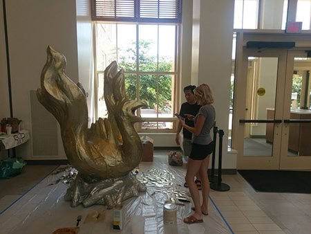 Image of Recycling Phoenix sculpture