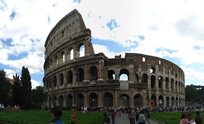 Photo of the Flavian Amphitheatre, also known as the Coliseum