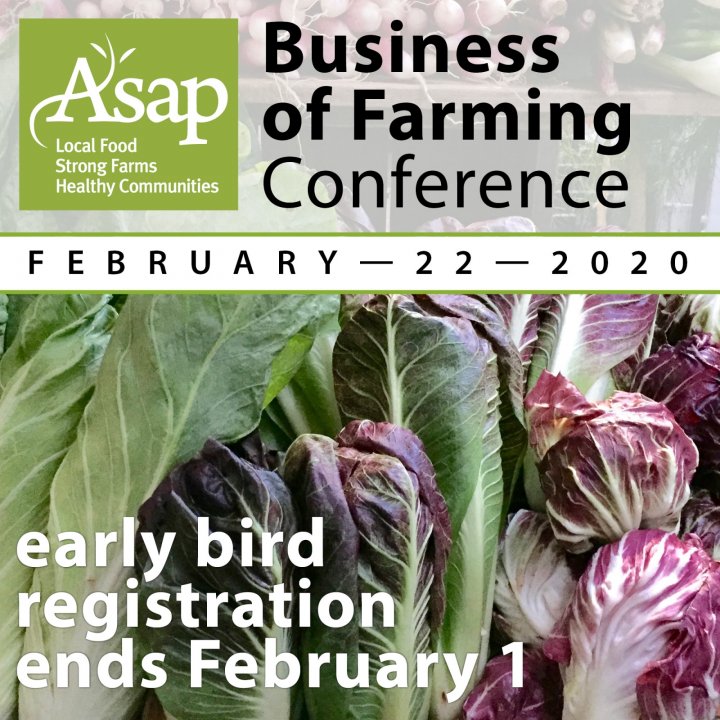 Early-bird registration for the Business of Farming Conference ends Feb. 1