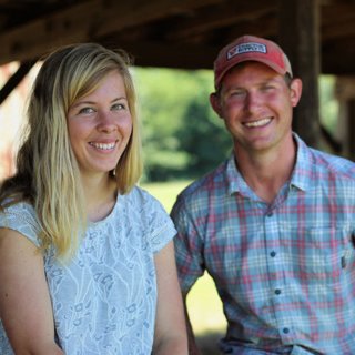 Nicole and Aaron Bradley of Colfax Creek Farm; photo by Bright Planning