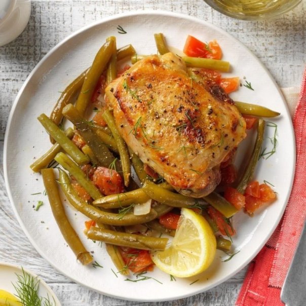 Greek Style Chicken with Green Beans