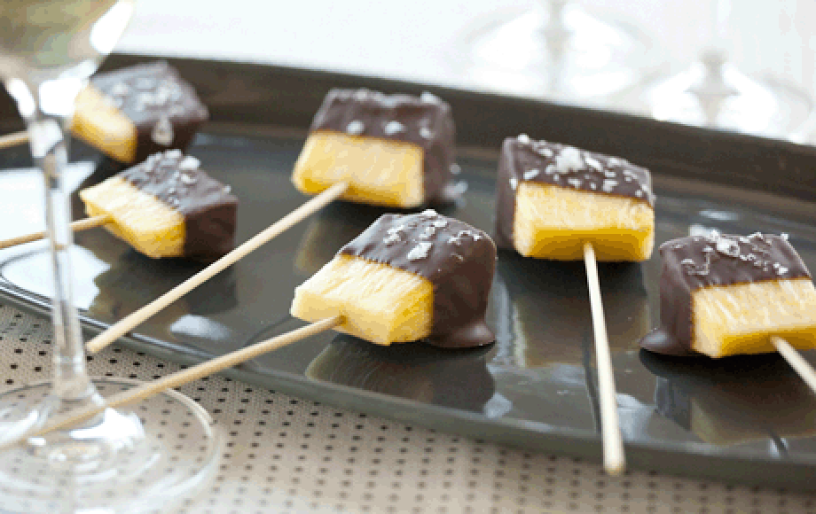 Chocolate-Dipped Pineapple