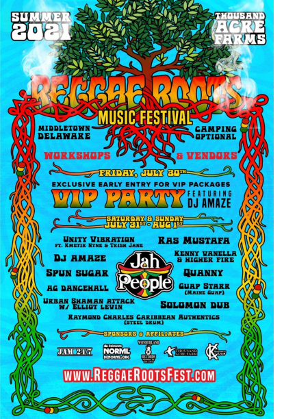 Reggae Roots Festival Coming To Delaware For Weekend Of COVID-Conscious ...