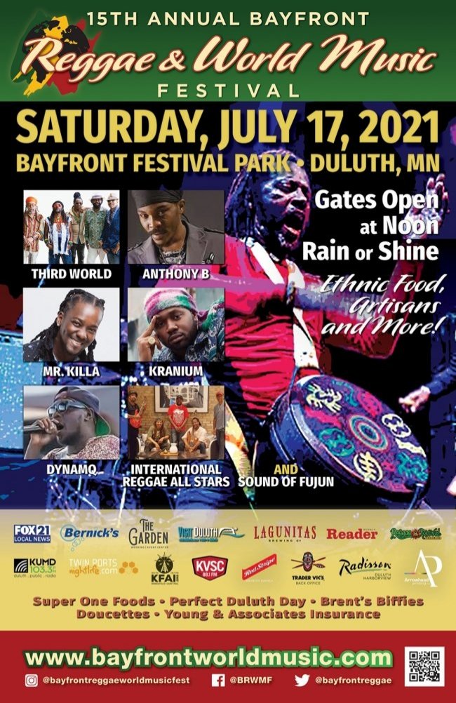 15th ANNUAL Bayfront Reggae & World Music Festival July 17th, 2021