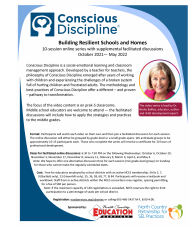 Conscious Discipline series flier