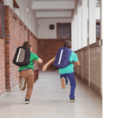 kids running in hallway