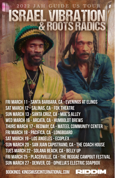 ISRAEL VIBRATION & ROOTS RADICS - 'Jah Guide Us' Tour - March