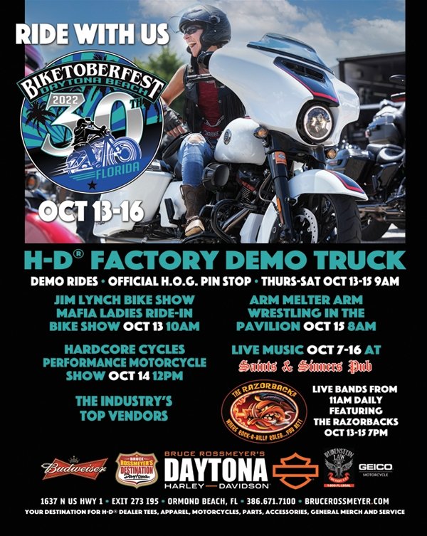Biketoberfest 2022!!! Teddy Morse's Daytona HarleyDavidson