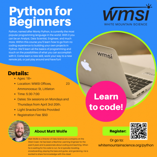 Python workshop flier