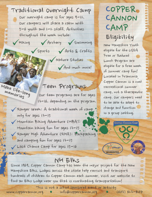 summer camp flyer