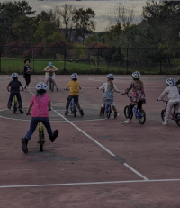 kids on balance bikes